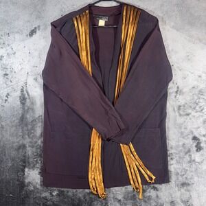 Vintage 80/90s Christine David Open Front Longline Jacket color plum Made in USA